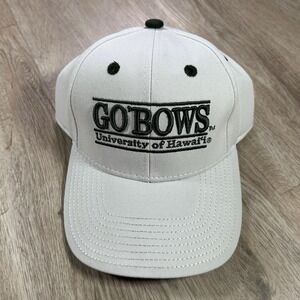 Hawaii Rainbows Snapback Hat College The Game White Split Bar Cap